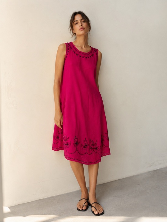 Dresses & Skirts - embroidered Beach Cover Up Dress